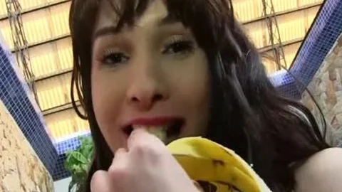 Lactating sheboy Esmeralda Brazil gets Creative With Her butthole